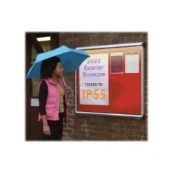 Illuminated Aluminium Framed Exterior Shield Showcases