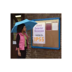 Illuminated Coloured Frame Cork Exterior Shield Showcases