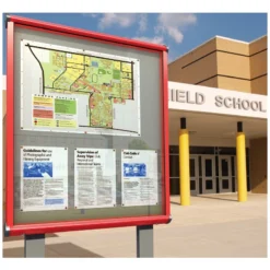 Shield Exterior Post Mounted Showcases - Cemented