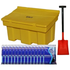 Stackable 350L Grit Bin With De-icing Salt & Shovel