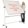 Mobile Non-Magnetic Swivel Teaching Whiteboards