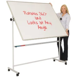 Mobile Non-Magnetic Swivel Teaching Whiteboards