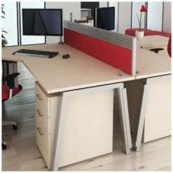 Elite Linnea Elevate Double Bench Fabric Screens With Management Rail -Rubbermaid Shop 036533