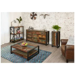 Accrington Reclaimed Wood Open Bookcases -Rubbermaid Shop 070482