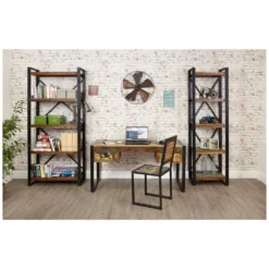 Accrington Reclaimed Wood Open Bookcases -Rubbermaid Shop 070486