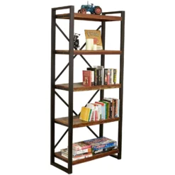 Accrington Reclaimed Wood Open Bookcases -Rubbermaid Shop 070487