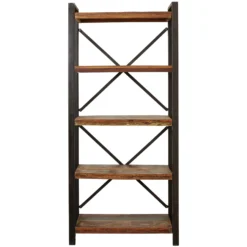 Accrington Reclaimed Wood Open Bookcases -Rubbermaid Shop 070489