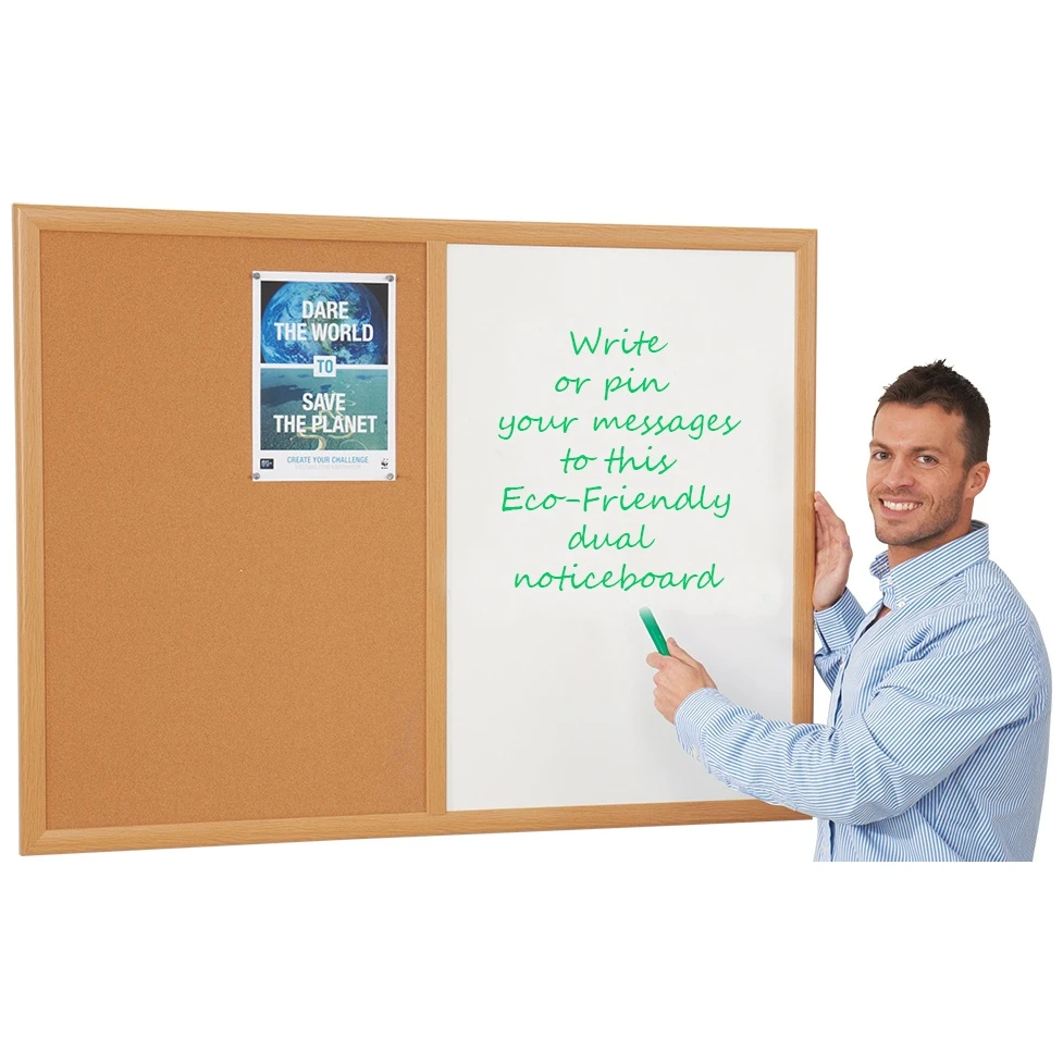 Eco-Friendly Cork Dual Noticeboards 2 Eco-Friendly Cork Dual Noticeboards - Image 2