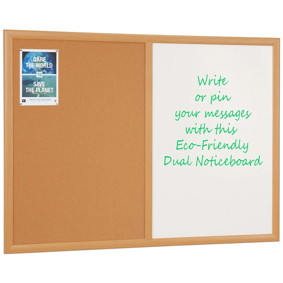 Eco-Friendly Cork Dual Noticeboards 1 Eco-Friendly Cork Dual Noticeboards