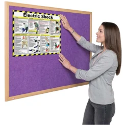 Eco-Colour Light Oak Noticeboards
