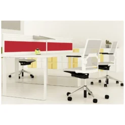 Lumiere Acoustic Straight Desk Mounted Screens With Triple Tool Rail -Rubbermaid Shop 086328