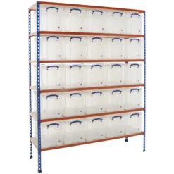 BiG340 Shelving Bay With 25 X 24 Litre Really Useful Boxes