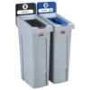Rubbermaid Slim Jim Recycling Station 2 Stream Bin Kit