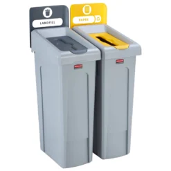 Rubbermaid Slim Jim Recycling Station 2 Stream Bin Kit 14 Rubbermaid Slim Jim Recycling Station 2 Stream Bin Kit -Rubbermaid Shop 101134
