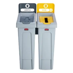 Rubbermaid Slim Jim Recycling Station 2 Stream Bin Kit 15 Rubbermaid Slim Jim Recycling Station 2 Stream Bin Kit -Rubbermaid Shop 101135 scaled