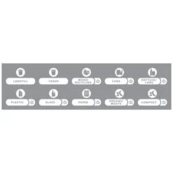 Rubbermaid Slim Jim Recycling Station 2 Stream Bin Kit 17 Rubbermaid Slim Jim Recycling Station 2 Stream Bin Kit -Rubbermaid Shop 101136