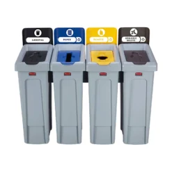 Rubbermaid Slim Jim Recycling Station 4 Stream Bin Kit 1 12 Rubbermaid Slim Jim Recycling Station 4 Stream Bin Kit 1 -Rubbermaid Shop 101168 scaled