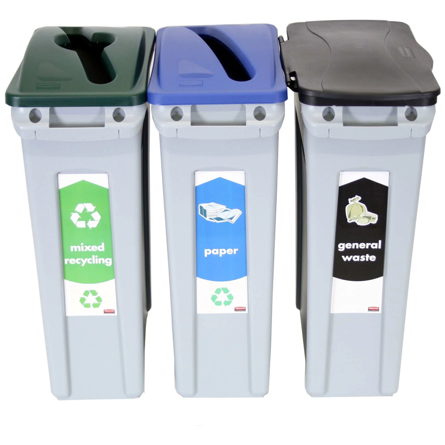 Rubbermaid Slim Jim Vented Recycling Bin Starter Pack 4 Rubbermaid Slim Jim Vented Recycling Bin Starter Pack - Image 4