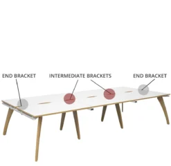 Collab Fabric Screens For Back To Back Desks -Rubbermaid Shop 104928
