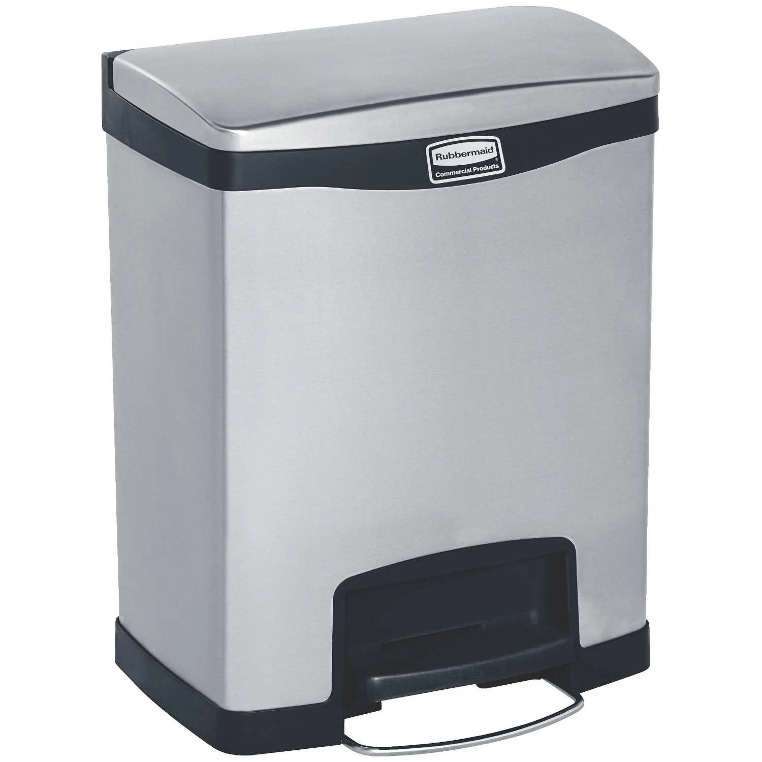Rubbermaid Slim Jim Front Step-On Metal Waste Containers 1 Rubbermaid Slim Jim Front Step-On Metal Waste Containers
