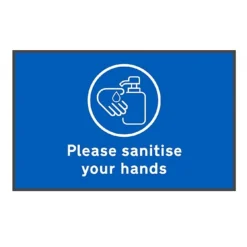 Coba Please Sanitise Hands Floor Mat - Pack Of 2