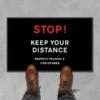 Coba Stop Keep Your Distance Floor Mat - Pack Of 2