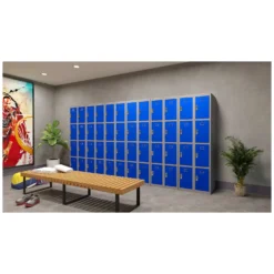 Phoenix PL Series Personal Lockers - 4 Door 1 Column With Electronic Lock -Rubbermaid Shop 108041