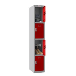 Phoenix PL Series Personal Lockers - 4 Door 1 Column With Electronic Lock -Rubbermaid Shop 108047