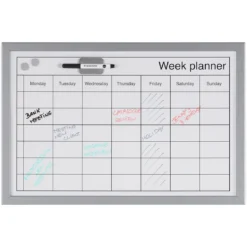 Bi-Office Dry Wipe Weekly Planning Board With Pen -Rubbermaid Shop 110056